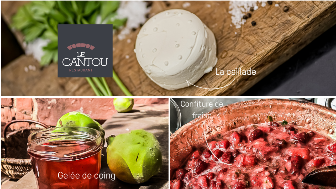 La Caillade du Cantou spécialité servie avec les confitures fraîches maison